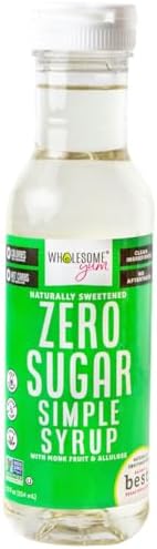 Wholesome Yum Zero Sugar Simple Syrup, Skinny, Keto, Monk Fruit & Allulose