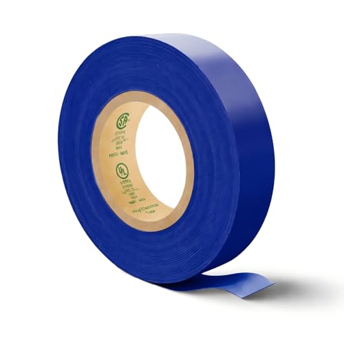 Image of Flame Retardant Blue Electrical Tape; 3 /4 Inch * 66 Feet; PVC Electric Tape for Under 600V Electric, Repair, Home Outdoor Indoor Wire Insulation, 5℉ to 221℉ (1, Blue)