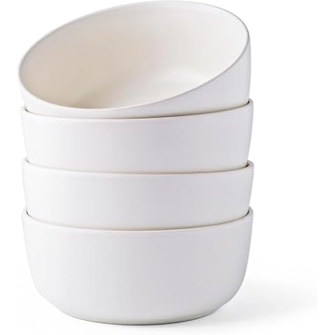 AmorArc Stoneware Cereal Bowls Set Cover