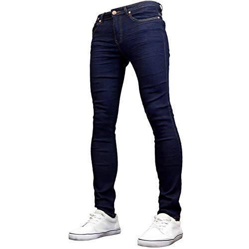 526Jeanswear Kato - Pantalones Vaqueros elásticos para Hombre Azul Crudo 42W/34L