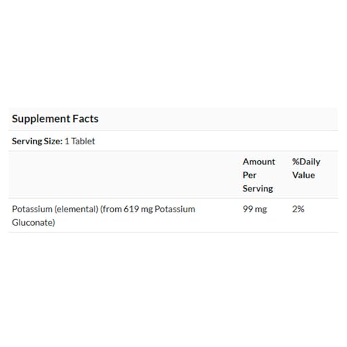 Gluconato Potássio 99mg Now Foods 250 Tabs Importado