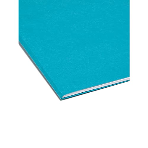 Smead 13134 File Folders 1/3 Cut Reinforced Top Tab Letter Teal 100/Box #TOP4