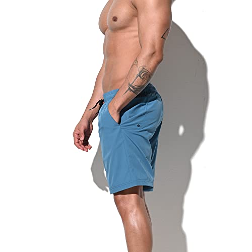 RICKY&BENS Men's Thin Solid Casual Shorts Sports Vacation Shorts4