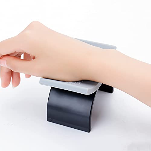 Ownsig Nail Arm Rest, U Shape Silicone Manicure Hand Pillow Pad, Nail Art Mat Holder, Nail Tool Equipment, Nail Art Accessories Black #TOP4