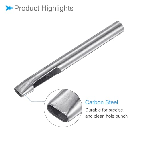 CoCud Hollow Punch, 4mm x 9mm Hole, 45# Steel Oval Shaped Gasket Tool - (Applications: for Leather DIY Leathercraft Wallet) - Image 4