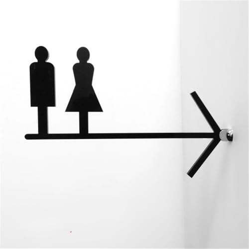 Plaque de guide de toilette double face pour orienter facilement vos clients