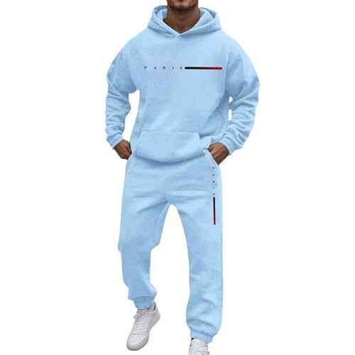 Generisch Ensemble décontracté pour homme avec sweatshirt et pantalon à capuche, tenue de rue avec poches pour un usage quotidien, confortable pour l'automne et...