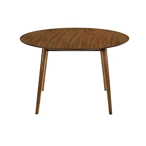Armen Living Arcadia 48\" Round Dining Table in Black Wood - Thumbnail 3