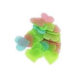 TOBBOMEY 200個 夜光ハートウォールステッカー 蓄光シール 屋内装飾 部屋用 耐湿 耐圧 簡単貼付 剥がせる立体感あるデコレーション