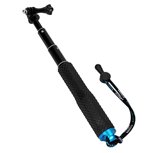 Foretoo Selfie Stick for GoPro,19”Waterproof Hand Grip Adjustable Extension Monopod Pole for Gopro Hero 6 5 4 3+3 2 1 AKASO, Xiaomi Yi,SJCAM SJ4000 SJ5000 SJ6000 (with Wrist Strap and Screw)