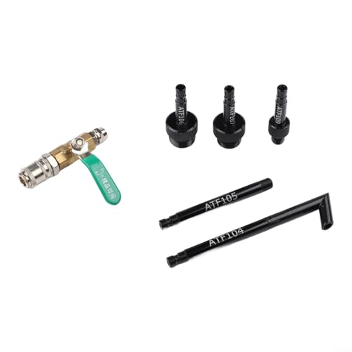 Image of Automatic Transmission Fluid Filling Kit for Mercedes For Benz 722.9 09G 01J For CVT For DSG ATF | Metal Adapter Tool Set with Shut-Off Valve and Hose for Gearbox Service