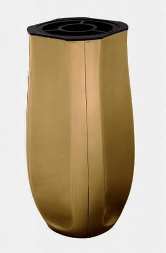 Élégant vase funéraire en acier inoxydable, couleur bronze