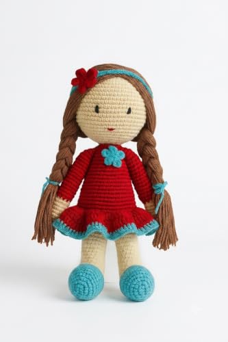 Image of Handmade Crochet Doll -35cm(Red)