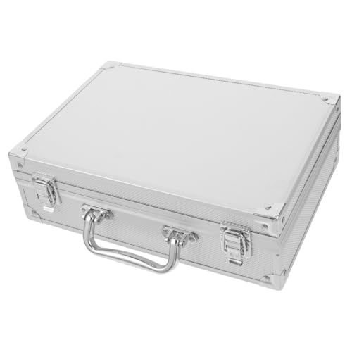 POPETPOP Portable Aluminum Tool Box Wheels Storage Case for Men Briefcase Case Small Toolbox