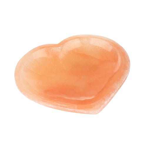 Cuenco de selenita naranja contra malas energías y para cargar cristales apagados de 20cm