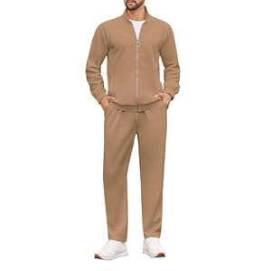 COOFANDY Mens 2 Piece Tracksuit Casual Sweatsuits Full Zip Track Suits Jogging Athletic Suit Sets