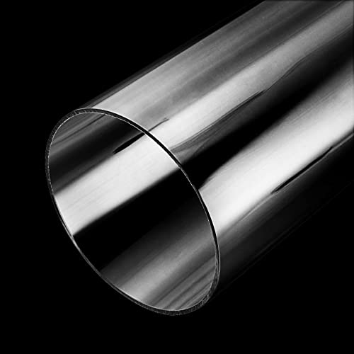 Image of 2PCS Acrylic Tube 3'' (75mm) OD x 2mm Wall Thickness Clear Plastic Pipe Tube 15.5'' Length Clear PVC Pipe Round Polycarbonate Tubing Chemical Resistant