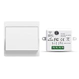 LAXYLS Interruttore radio da 230 V, senza batteria, con ricevitore, 433 MHz, senza cablaggio, per luce 100-240 V (stile B (1V1))