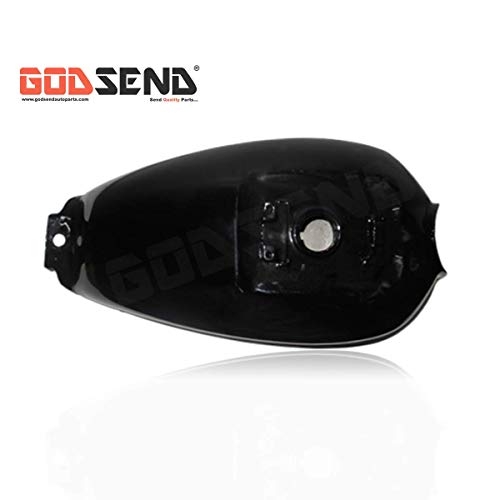 Image of Godsend - Send Quality Parts Fuel Tank for Splendor Plus Petrol Tank Old Model (Black , Blue Red Sticker)