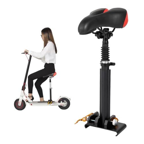 BTGSHYNM Adjustable Electric Scooter Seat Seat Saddle for Electric Scooter 10.23 * 6.29in Saddle Size Wide Curved-Edge Scooters Ergonomic PU Cushion Sturdy Aluminum Rod Tool-Free Installation