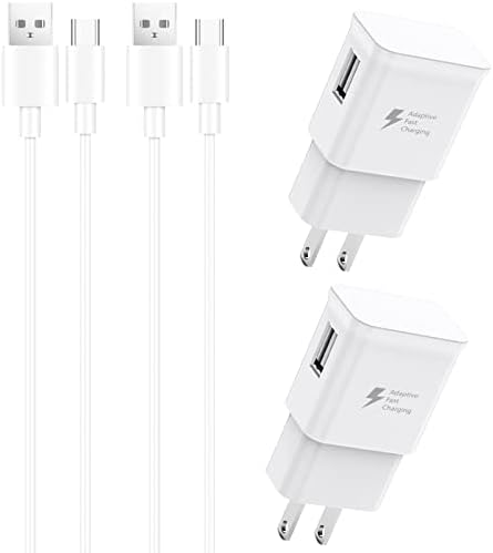 Samsung Charger Fast Charging with USB Type C Cable 6FT for Samsung Galaxy S10/S10e/S10 Plus/S9/S9 Plus/S8/S8 Plus/S20 S21 S22 Ultra/Note 8/Note 9/Note 10/A13/A03s/A32/A31/A30/A50/A51/A52/A53 [2-Pack]