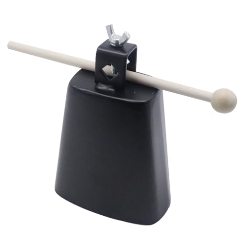 CashBeat 5 Inch Steel Cowbell with Handle and Stick Drum Set Mountable