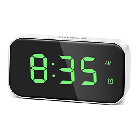 YEHEI LED Digital Desk Clock Electronic Clock USB Chargers Snooze Function Clock Home Decor (Green Font) Cover