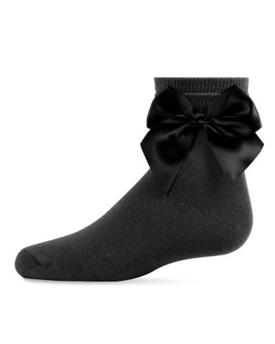 MeMoi Girls' Silky Side Bow Anklet Socks
