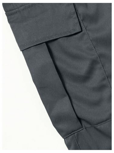 GORGLITTER Men's Flap Pocket Baggy Cargo Pants Straight Leg Drawstring Waist Trousers3