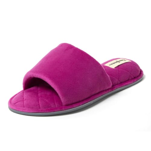 Image of Dearfoams womens Slipper Memory Foam Summer House Shoe Beatrice Terry Slide