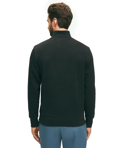 Brooks Brothers Men's Ribbed French Terry Half-Zip Long Sleeve Sweatshirt2