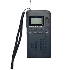 Mini digitale AM/FM-radio, FM/AM stereo digitale radio, draagbare wereldontvanger, radio met wekker en slaaptimer, LCD-display, timerfunctie, USB-oplaadbare zakradio