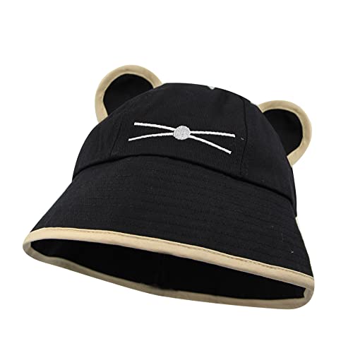Amamcy Cute Cat Bucket Hat For Women Girls Fisherman Cap Outdoor Wide Brim Bowler Cloche Beanie Cap Spring Summer Fall Hat #TOP3