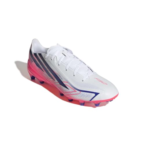 adidas Unisex-Adult F50 Hyperfast League Artificial Ground, WhiteSolarPurpleSolarTurbo, 9 by adidas - Used condition - Image 4