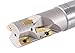 Accusize Industrial Tools 1'' Heavy Duty Helical Indexable Weldon Shank End Mill, Apkt11t3 Carbide Inserts, 1'' by 1'' by 4-1/4'', 5508-0002