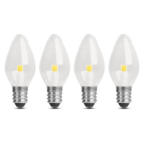 Feit Electric C7 LED Night Light Bulbs - 7W Eq 30 Lumens 5000K E12 Base - 4 Pack