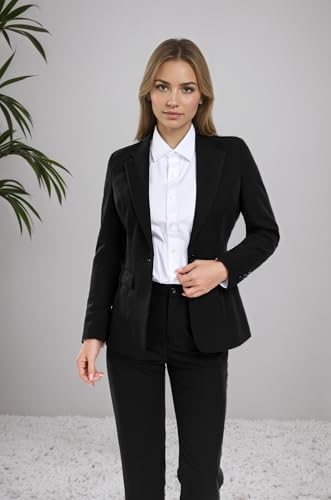 2 Piece Women's Suiting Slim Fit Formal Suit for Women Casual Blazer Pant Set Business Office Outfits4