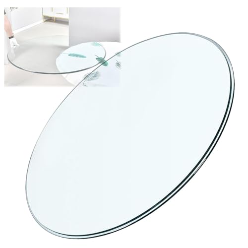 Runde Tischplatte aus gehärtetem Glas, 99 cm, Esstisch, Glasplatte, 8 mm dick, gehärtetes Glas, explosionsgeschütztes Glas für Couchtisch, Zuhause, runde Tischplatte