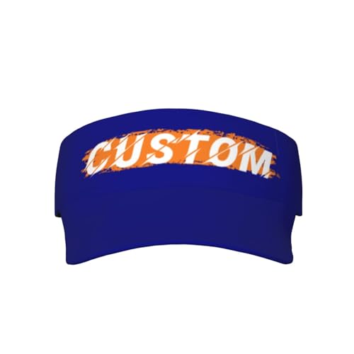 Custom Visor Add Your Design for Men Women Comfortable Personalized Visor Sun Cap Fashionable Customized Visors with You Text Logo Style9 Navy
