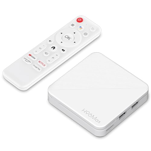 Android 14.0 TV Box 2025, LEFFOT H313 4K UHD Smart TV Box with HDR10, 2GB RAM + 8GB ROM, 2.4G & 5G Dual-Band WiFi 6, BT 5.0, Voice Control, Chromecast Built-in, Allwinner H313 Quad-Core A53