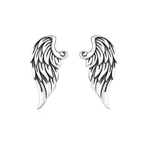 Boucles d'oreilles ailes en argent 925 véritable pour femme de haute joaillerie