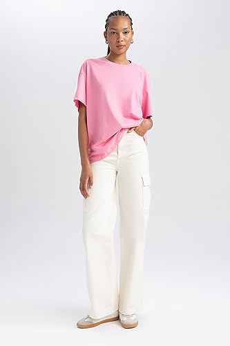 DeFacto Kadın tişörtü, Pembe., XS - Görsel 3