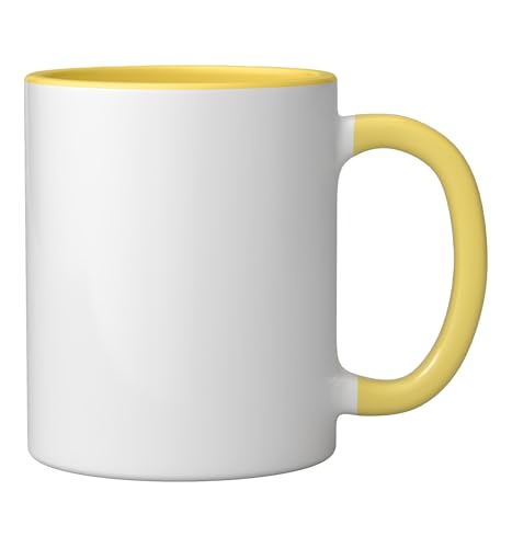 Tazón de cerámica Bua Est 2026 color amarillo y blanco 11oz miniatura 2