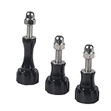 BGNing アルミニウム サムスクリュー M5 カメラ マウント クランプ スクリュー ロング/ショート スクリュー 六角ソケット ノブ ナット ボルト GoPro 11 10 9 8 7 対応 DJI OSMO アクションカメラ用 (3イン1ブラック)