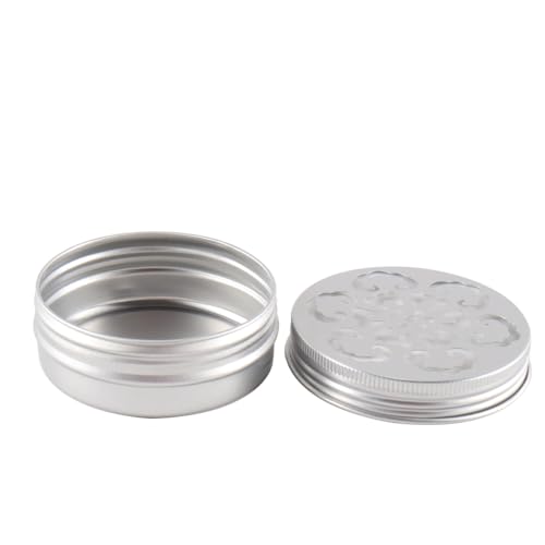 POFET 4 Stück Universal-Aluminiumbox mit Gewinde, Tee-Aromatherapie-Hohlglas, Diffusorbox für ätherische Öle, multifunktionale Aluminium-Aufbewahrungsverpackung (4, Glückverheißendes Wolkenloch)