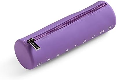 Pigna, Astuccio Tombolino di forma cilindrica in morbido Silicone, Monocromo Pastel, 20x6x6 cm., Colore Viola delicato, Confezionato singolarmente