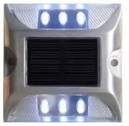 LEDWORK LOT DE 10 PLOTS SOLAIRES LED ROUTIER 20 TONNES BIDIRECTIONNELLE LUMIERE FLASH BLANC (10 pièces)