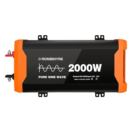 Convertisseur onde sinusoïdale pure 2000W 12V vers 220V avec écran LCD