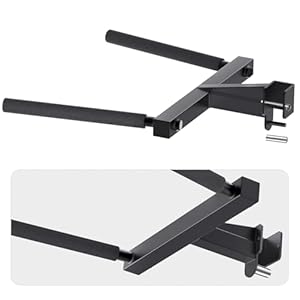 SELEWARE Squat Rack Attachment, Y-Shaped Dip Bar Attachment and Nordic Hamstring Curl Attachment for 2×2 or 3×3 Power Rack with 5/8″ or 1″ Hole, Power Cage Accessories for Home Gym Strength Training