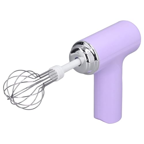 TIKATARER Batidor de Huevos Eléctrico, 800 mAh Portátil 3 Modos de Velocidad Batidor de Mano Inalámbrico de Huevos de Mano con 2 Batidores para Crema Aderezo de Ensalada Agitar Mermelada (PURPLE)